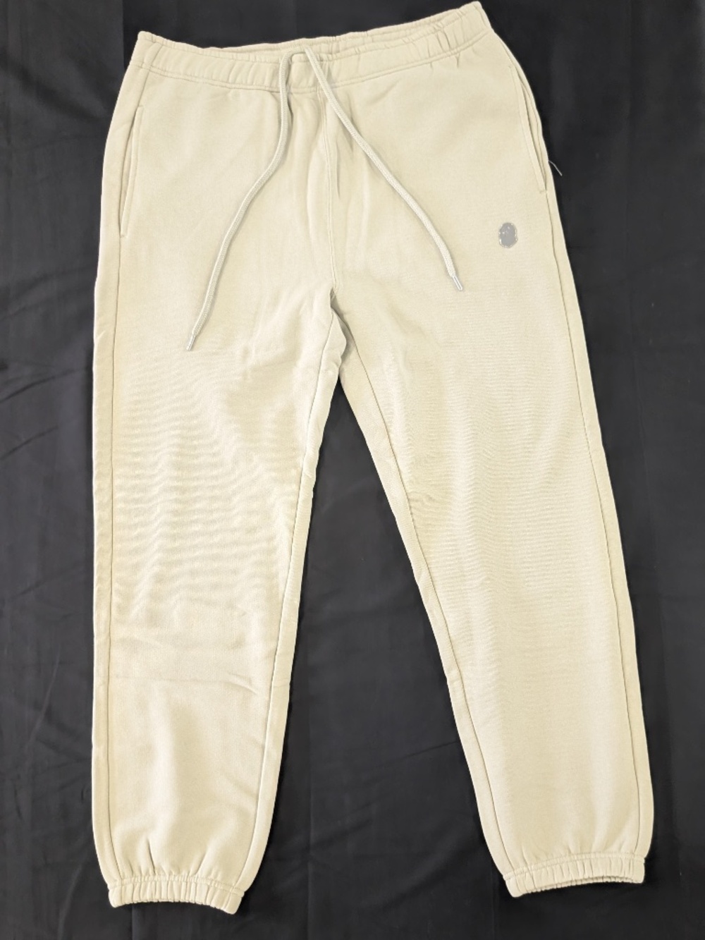 BAPE A Bathing Ape Sweatpants Mens XL NWT Beige Khaki One Point Ape Head Joggers